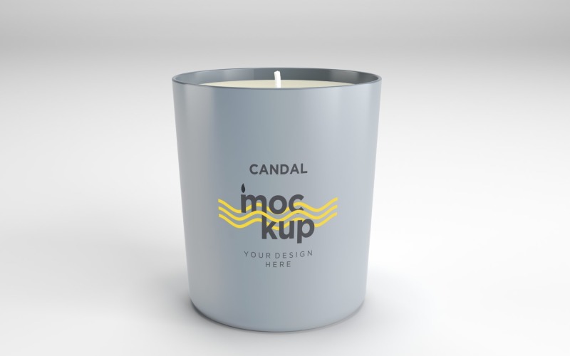 Jar Candle Label Mockup Design 07 Product Mockup
