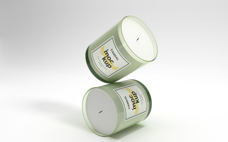 Two Candle Label Packaging Mockup 66 Product Mockup