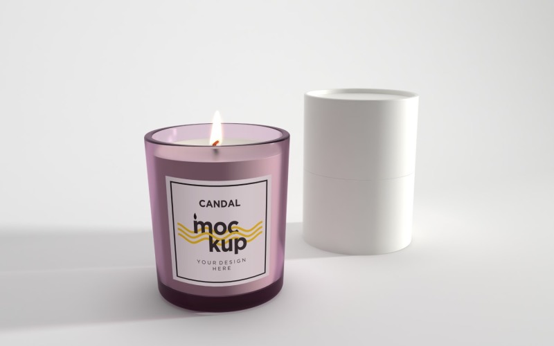 Two Candle Label Packaging Mockup 72 Product Mockup