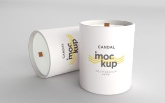 Two Jar Candle Label Mockup 03
