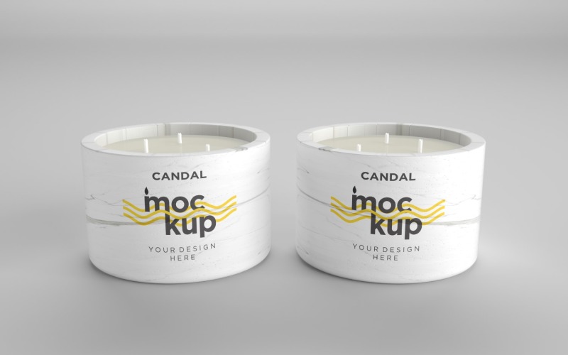 Two Jar Candle Label Mockup 05 Product Mockup