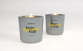 Two Jar Candle Label Mockup 09