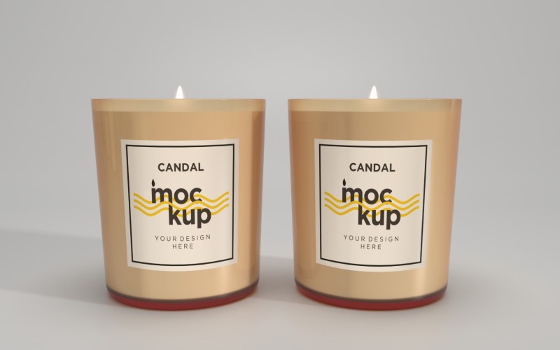Two Jar Candle Label Mockup 29 Product Mockup