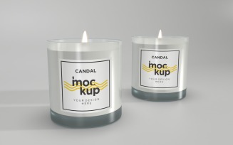 Two Jar Candle Label Mockup 35