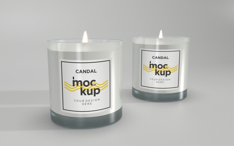 Two Jar Candle Label Mockup 35 Product Mockup