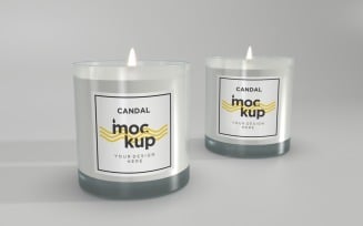 Two Jar Candle Label Mockup 35