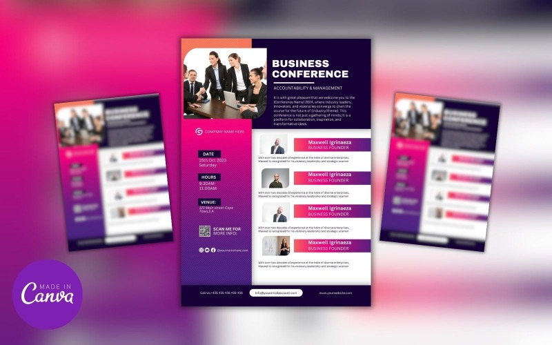 Business Conference A4 Flyer Template Corporate Identity