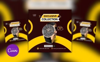 Exclusive Watch Collection Canva Design Template