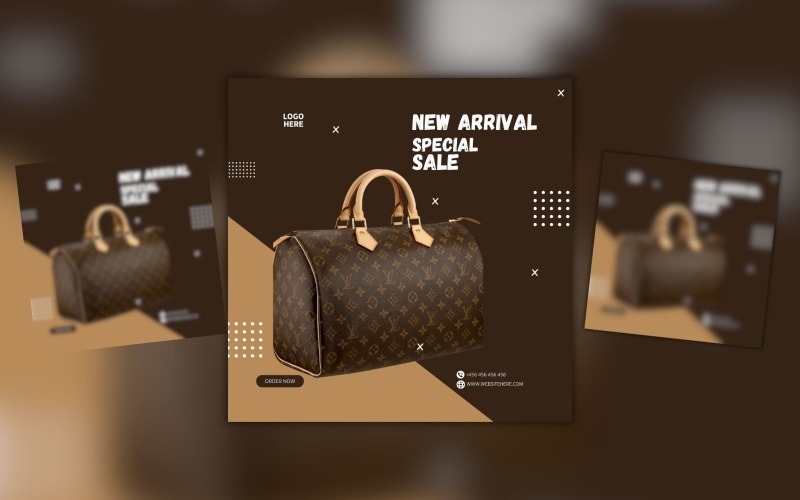 Fashion Bag On Sale Design Template Card Social Media