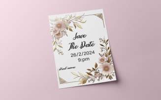 Floral Design For An Invitation Card