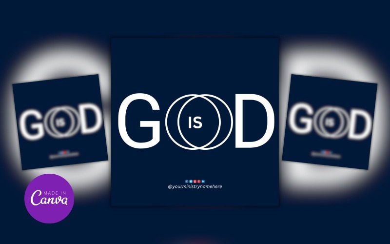 God Is Good Bible Quote Design Template Social Media