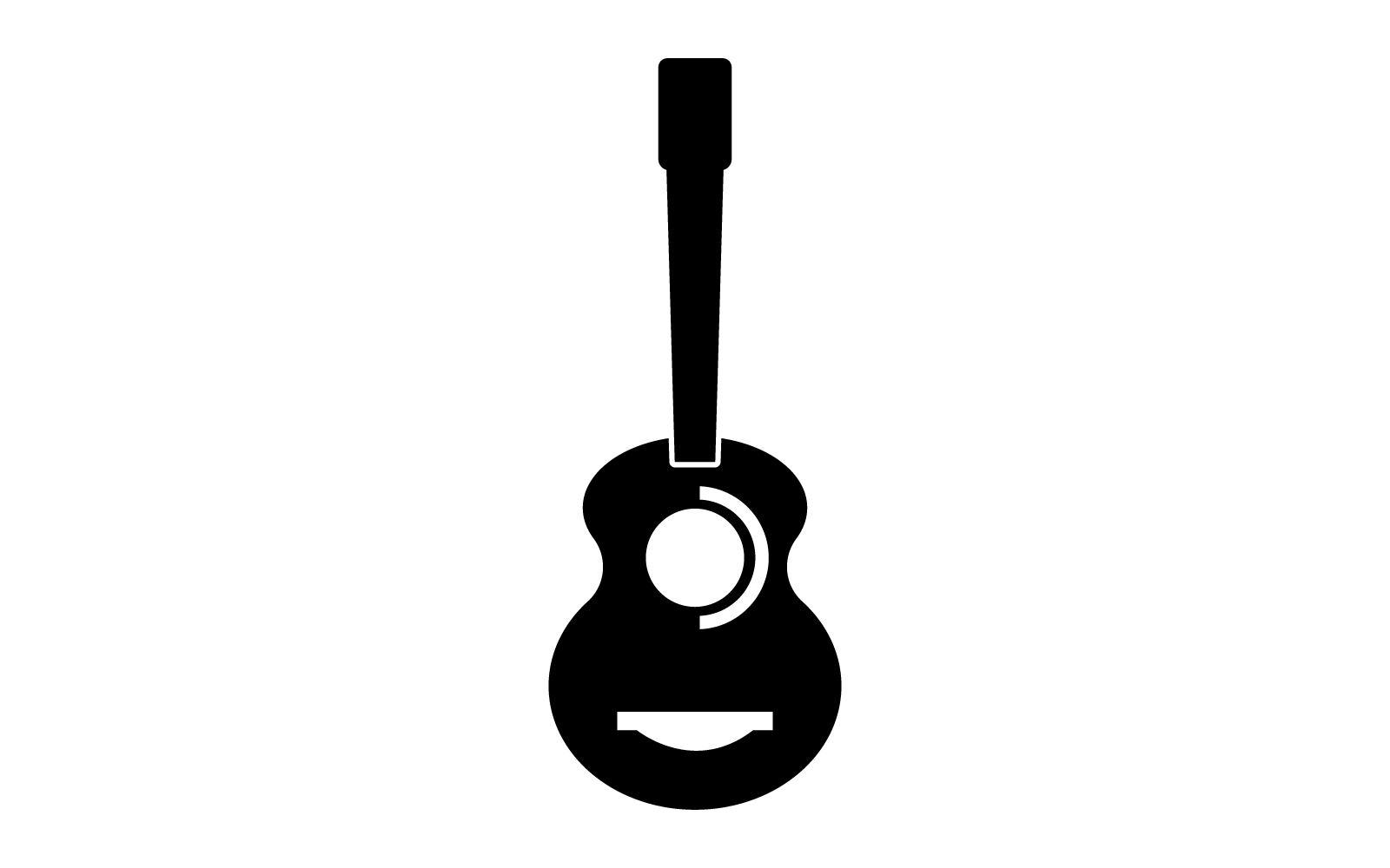 Guitar design logo illustration template