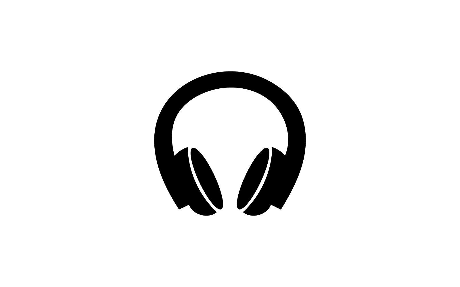 Headphone logo design vector template