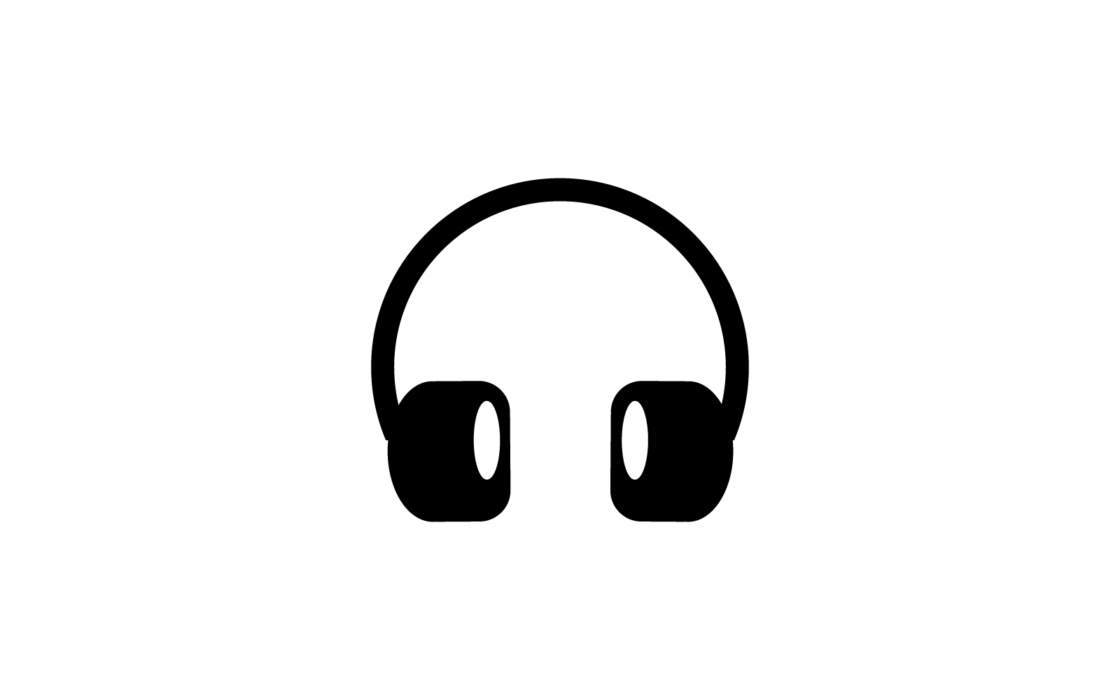Headphone logo vector illustration template