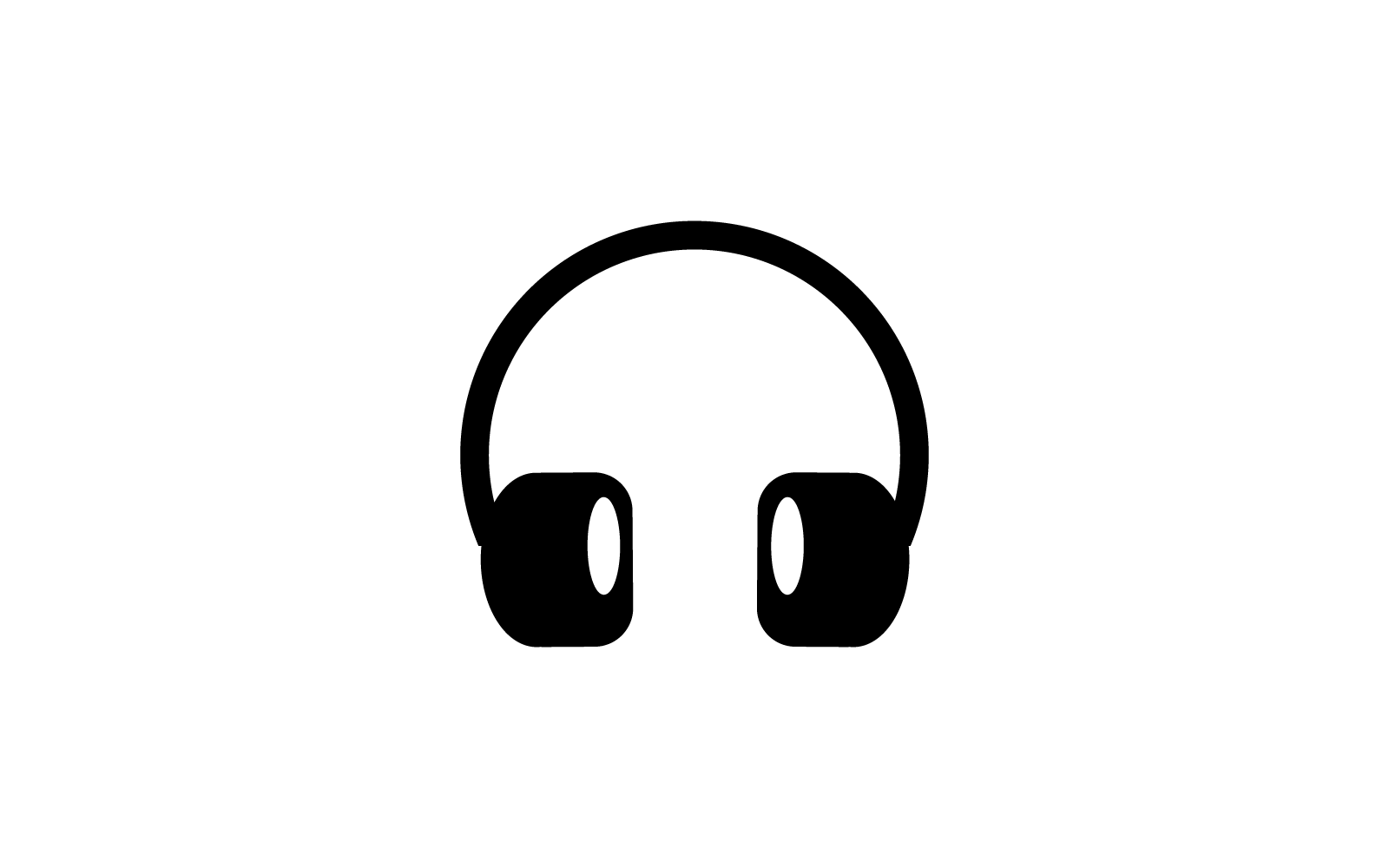Hoofdtelefoon logo vector illustratie sjabloon