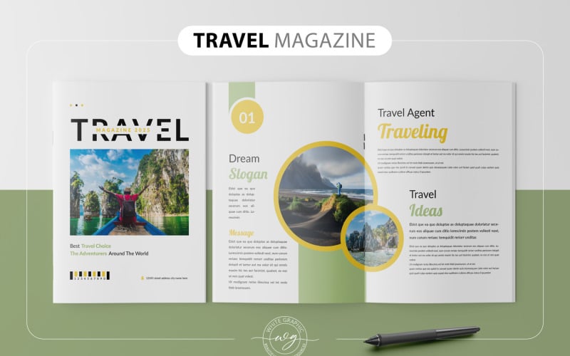 Travel Magazine - Brochure Template Magazine Template