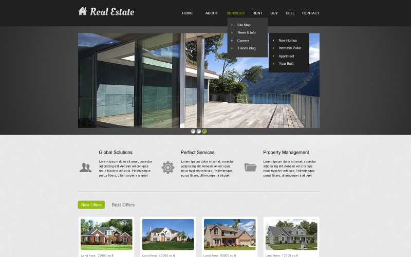 Real Estate Agency Responsive Website Template