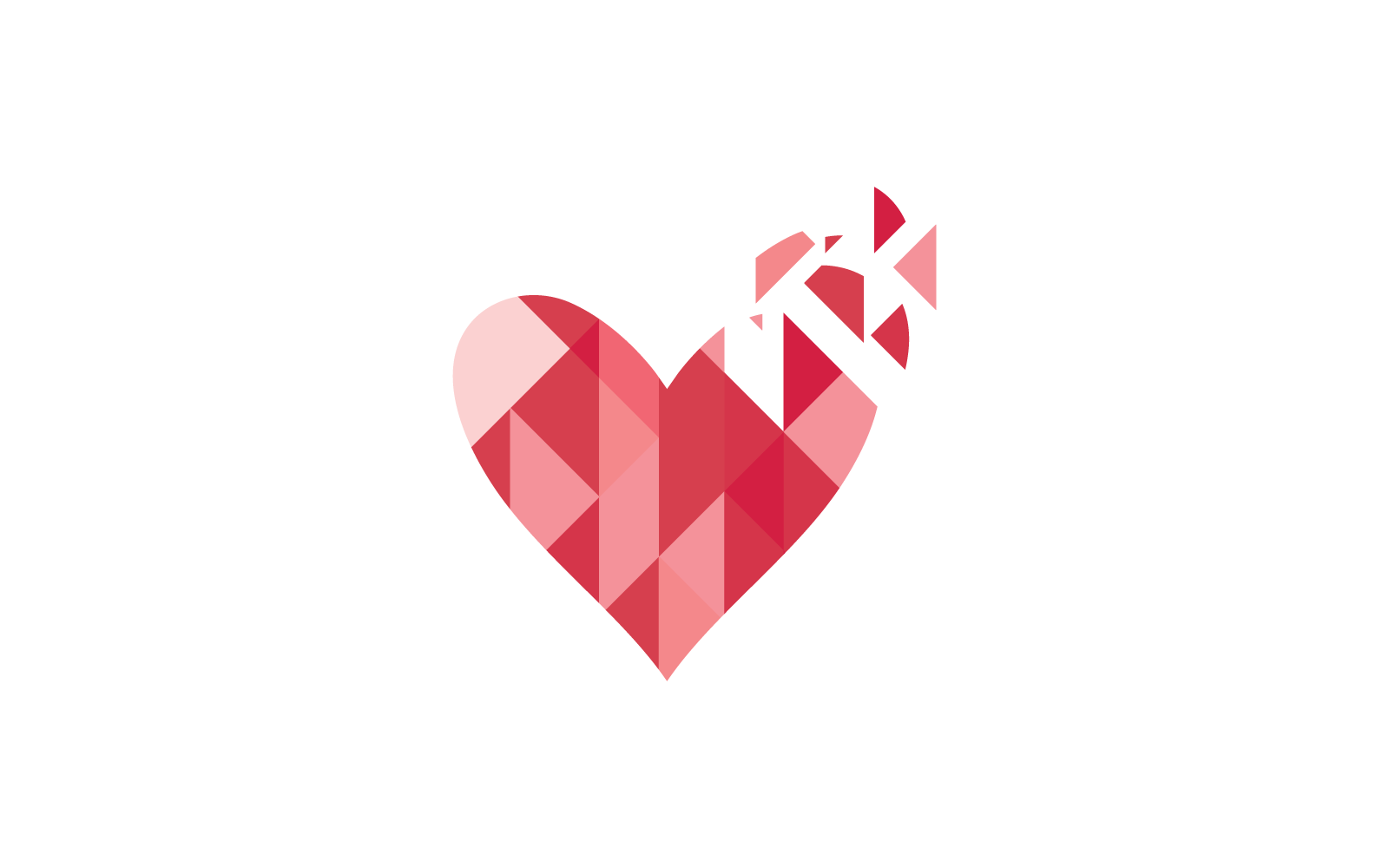 Aşk logosu piksel stili vektör illüstrasyon tasarım şablonu