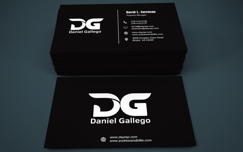 Elegant Business Card Design: Fully Customizable and Professional Corporate Identity