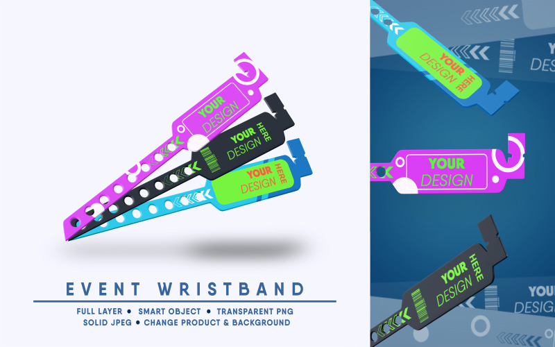 Event Wristband Mockup I Easy Editable Product Mockup