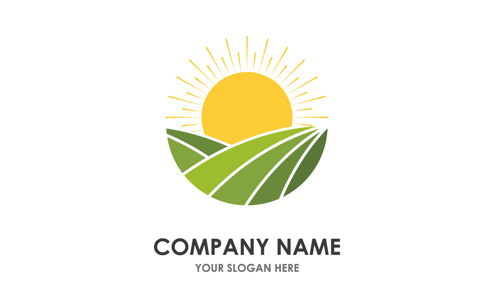 Farm house logo flat design template