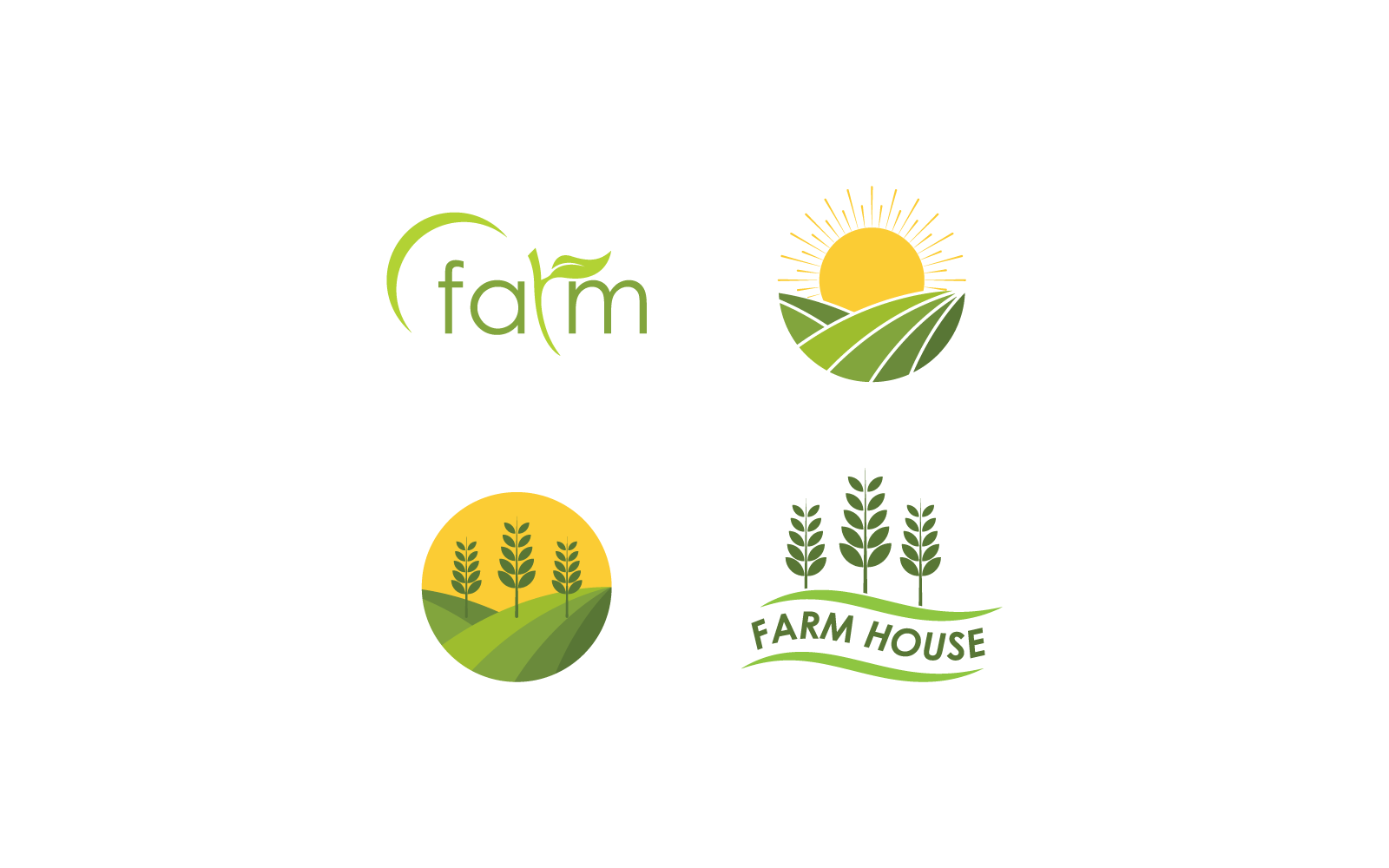 Farm house logo illustration icon vector