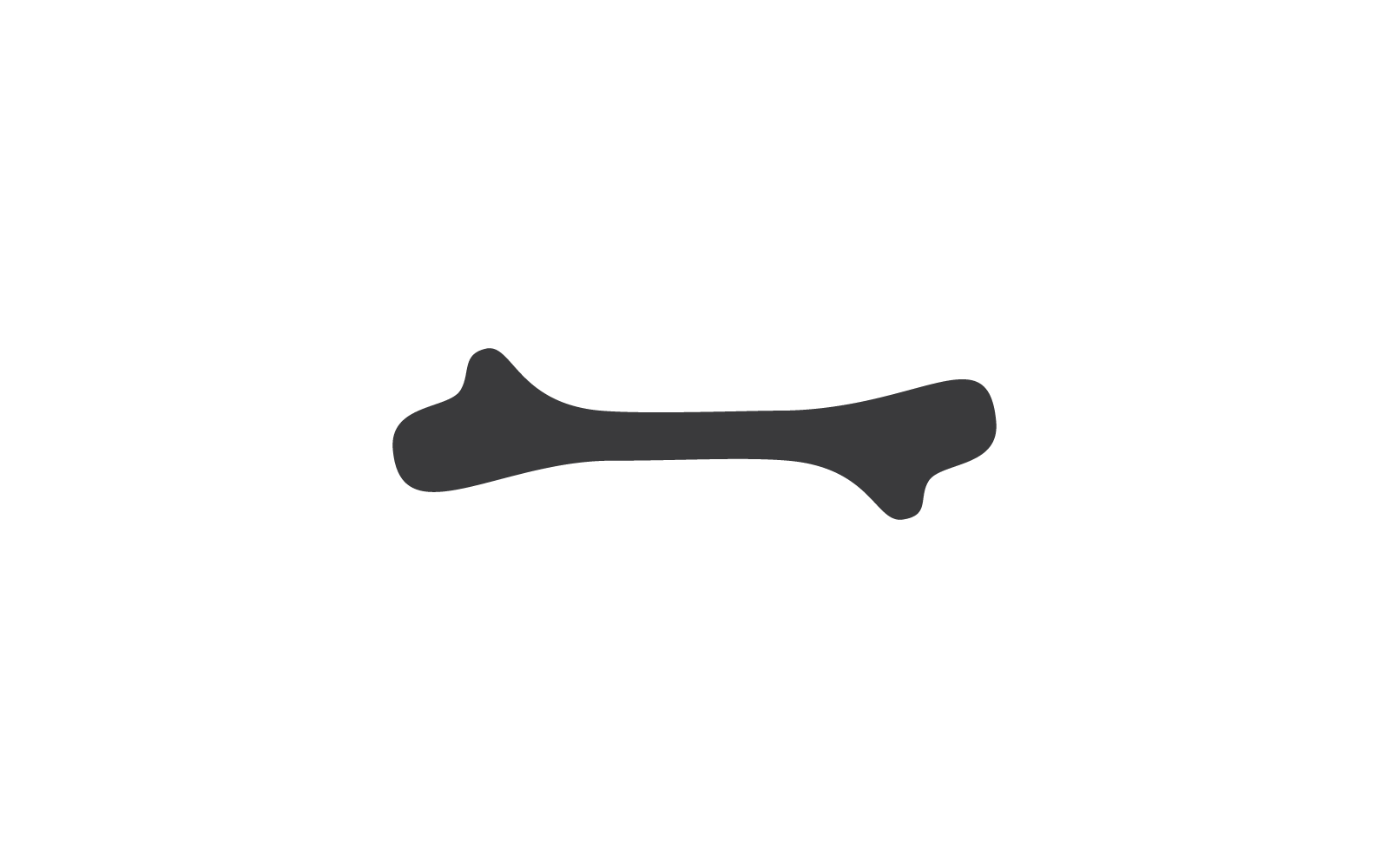 Flache Designvorlage für Knochenillustrationslogo-Symbolvektor