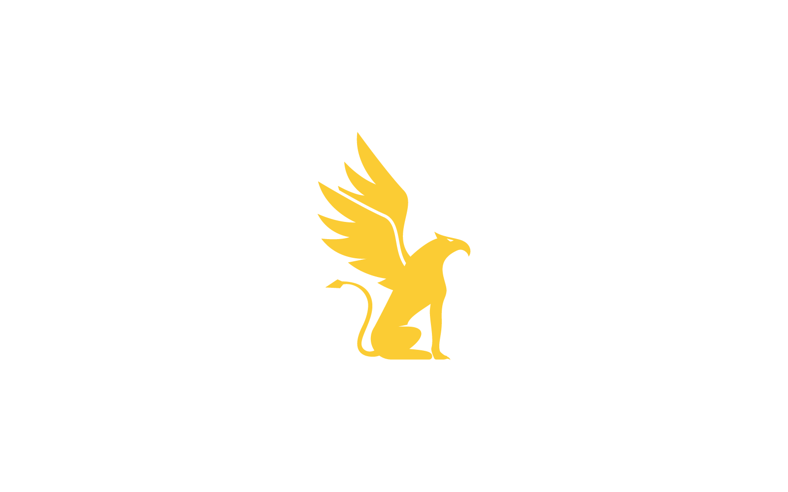 Griffin logo illüstrasyon vektör düz tasarımı