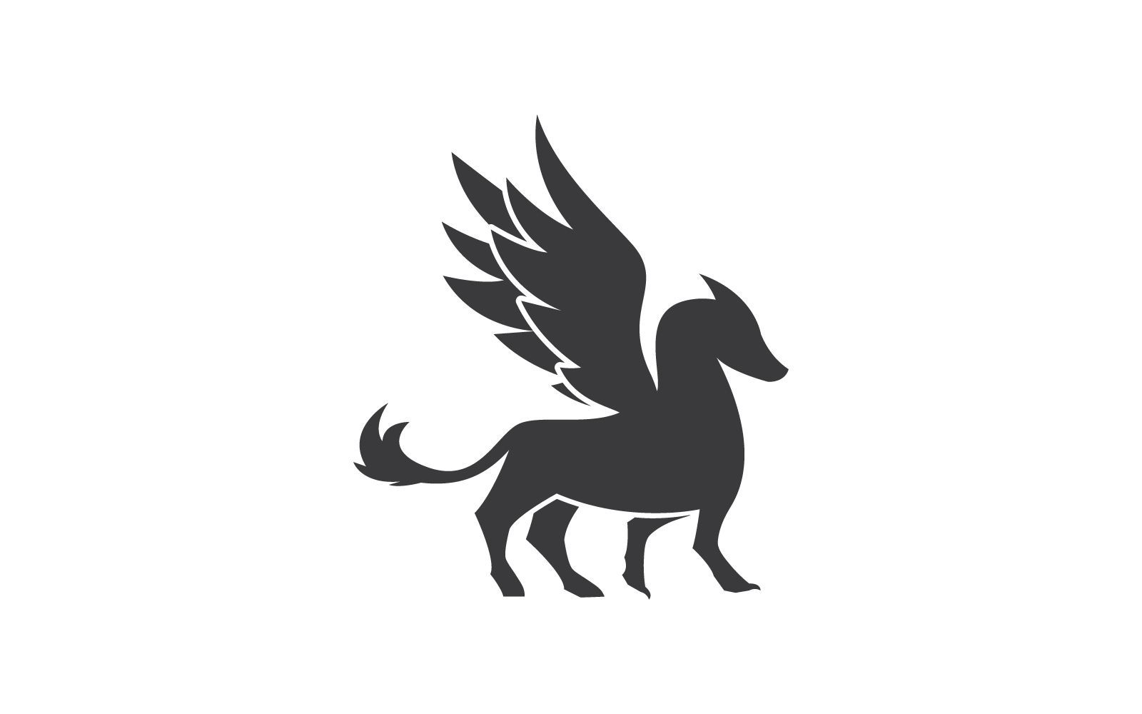 Griffin logo pictogram illustratie vector plat ontwerp