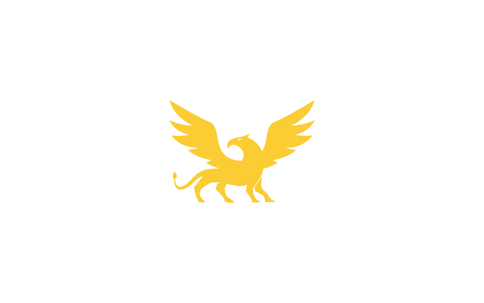 Griffin logosu illüstrasyon düz tasarım şablonu