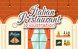 10 Italian Food Restaurant Illustration
