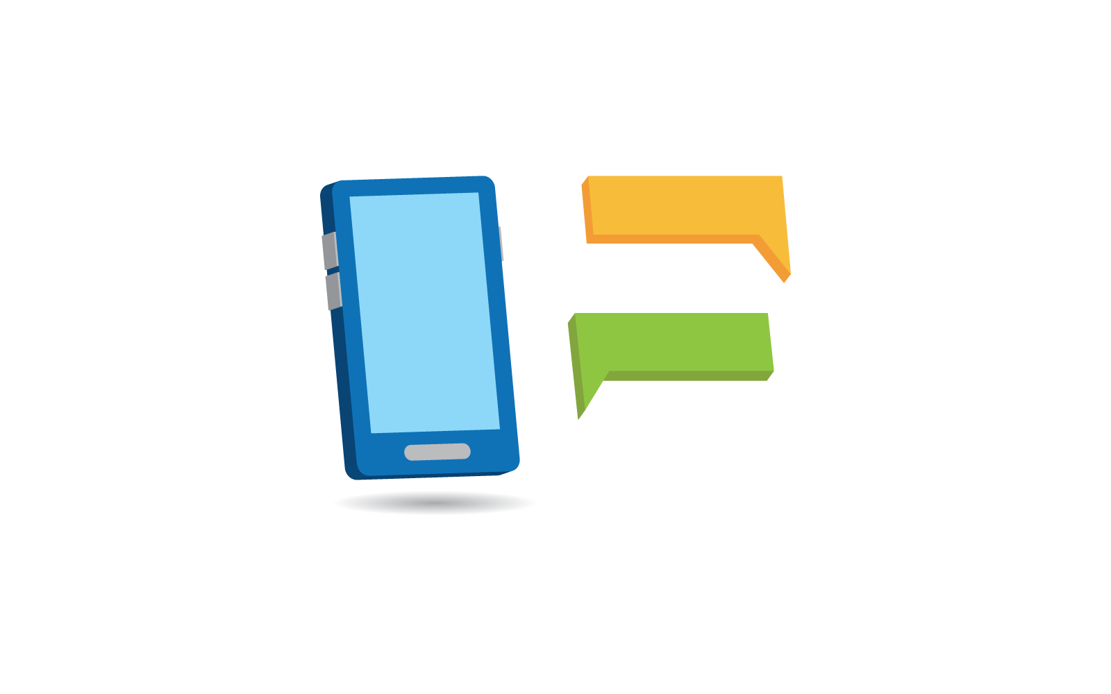 Icono de burbuja de discurso moderno vector de estilo 3d