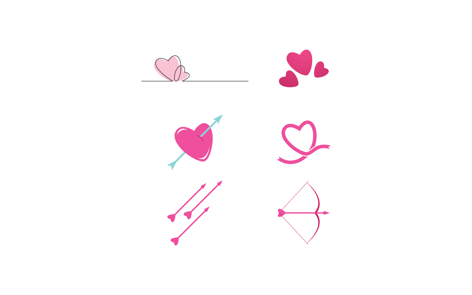 Love logo icon vector illustration design