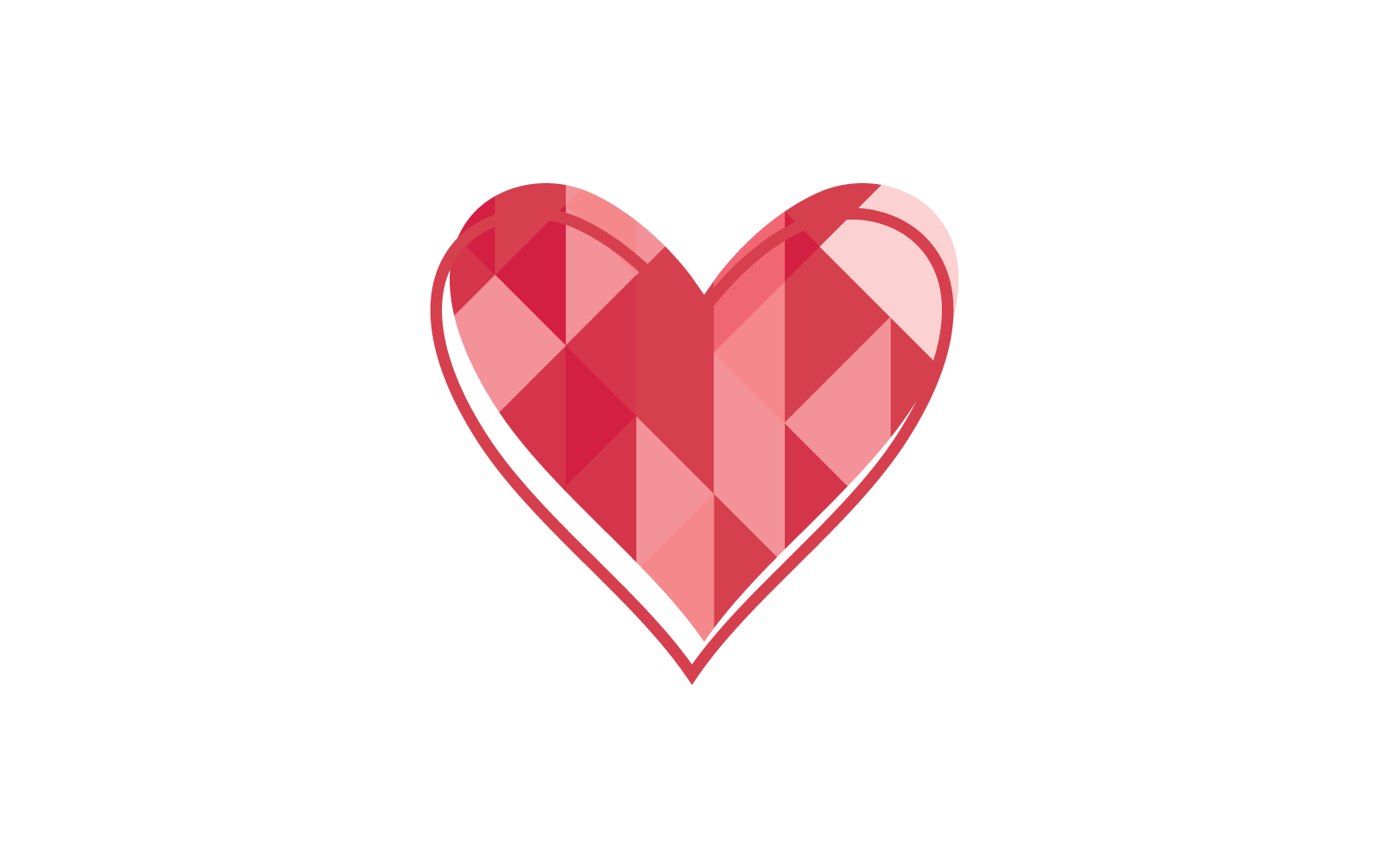 Love logo pixel style vector illustration flat design template