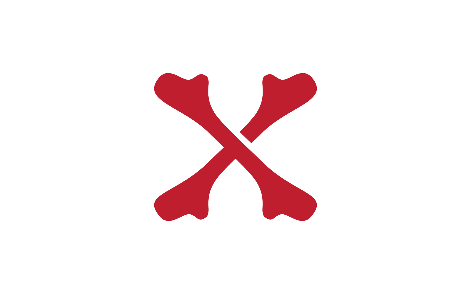 Plantilla de diseño plano vectorial de icono de logotipo de ilustración de Crossbone