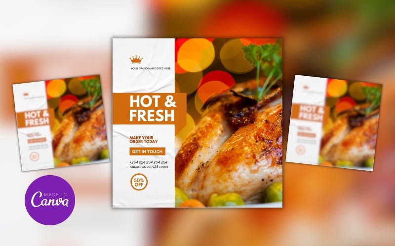 Restaurant Food Menu Design Template Social Media