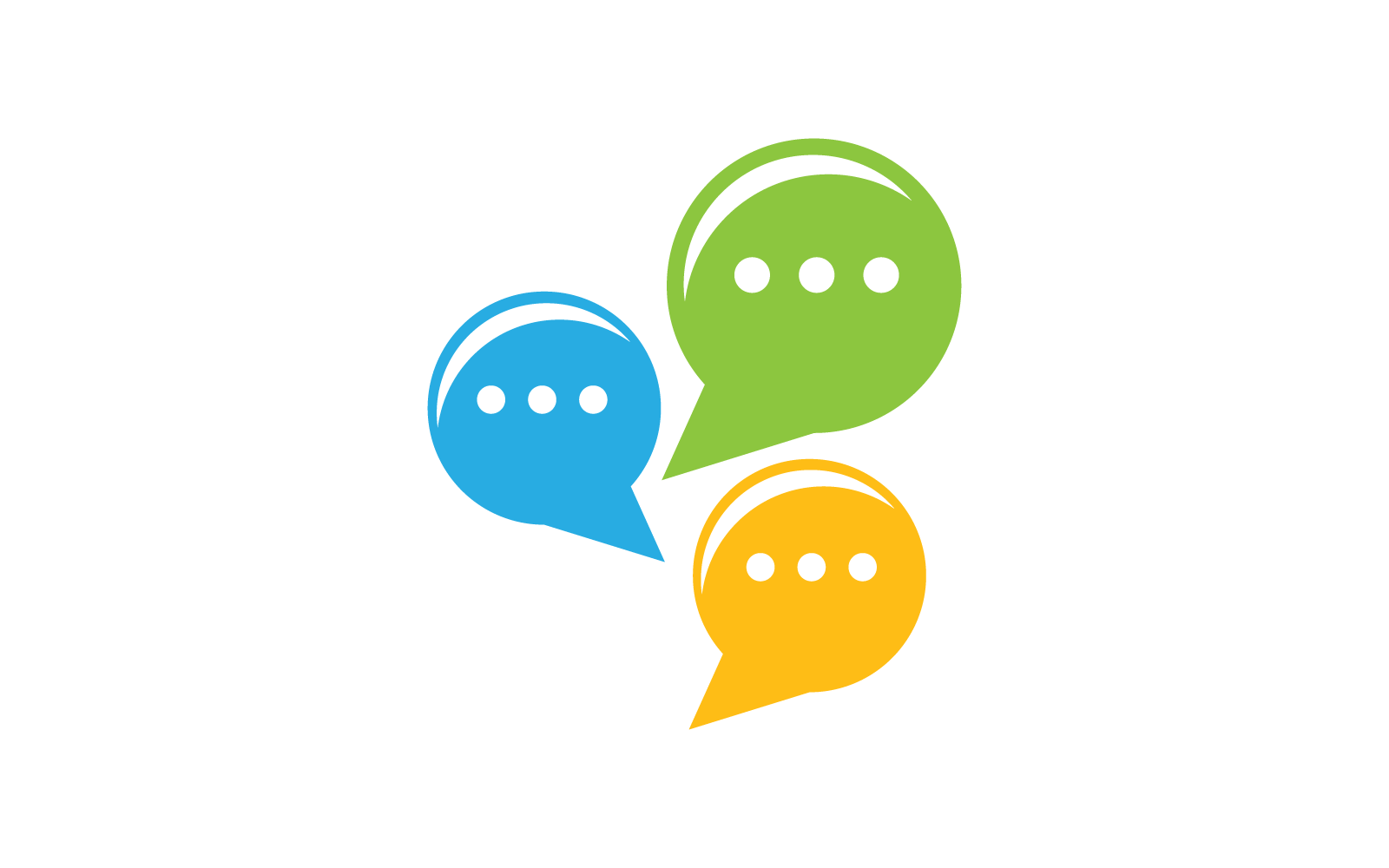 Toespraak bubble vector platte ontwerpsjabloon