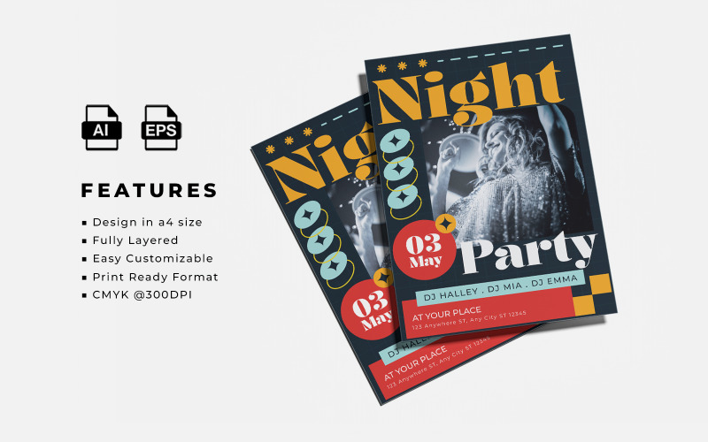 Night Party Flyer Template 10 Corporate Identity