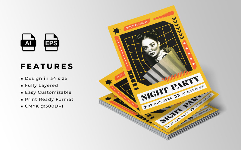 Night Party Flyer Template 8 Corporate Identity