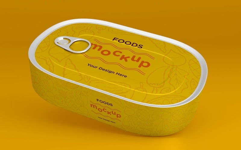 Rectangle Food Tin Can Mockups PSD 19 Product Mockup