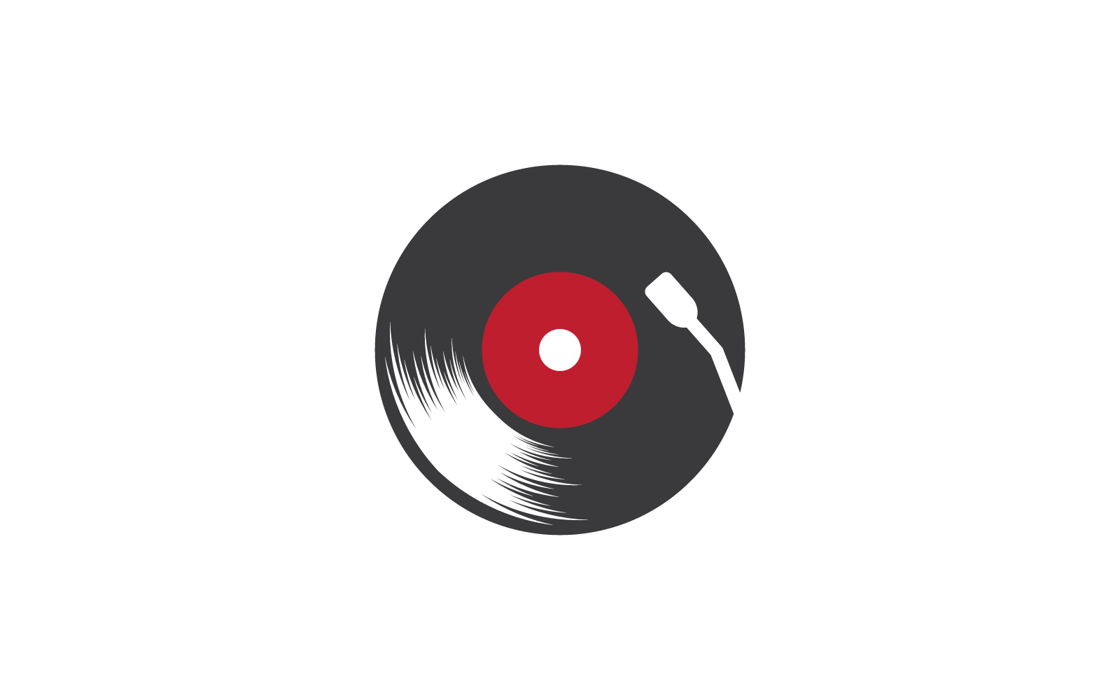Šablona návrhu s vinylovou hudební ikonou vektorové ilustrace