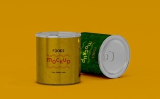 Two Food Tin Can Mockups PSD 03