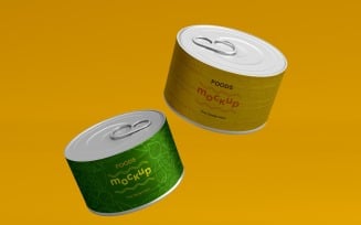 Two Food Tin Can Mockups PSD 11