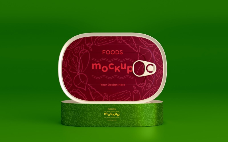 Two Rectangle Food Tin Can Mockups PSD Product Mockup
