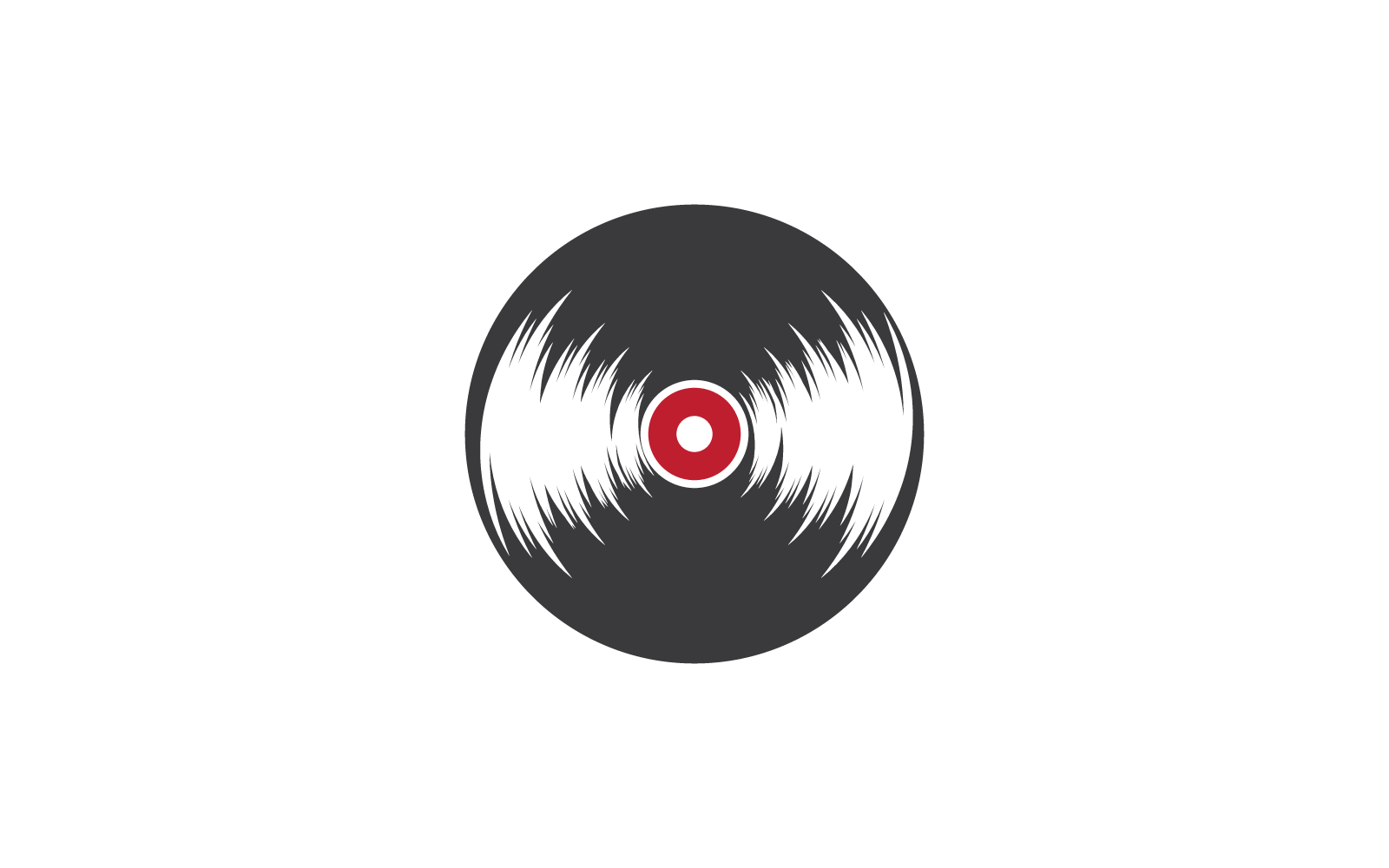 Vinyl music icon flat design template
