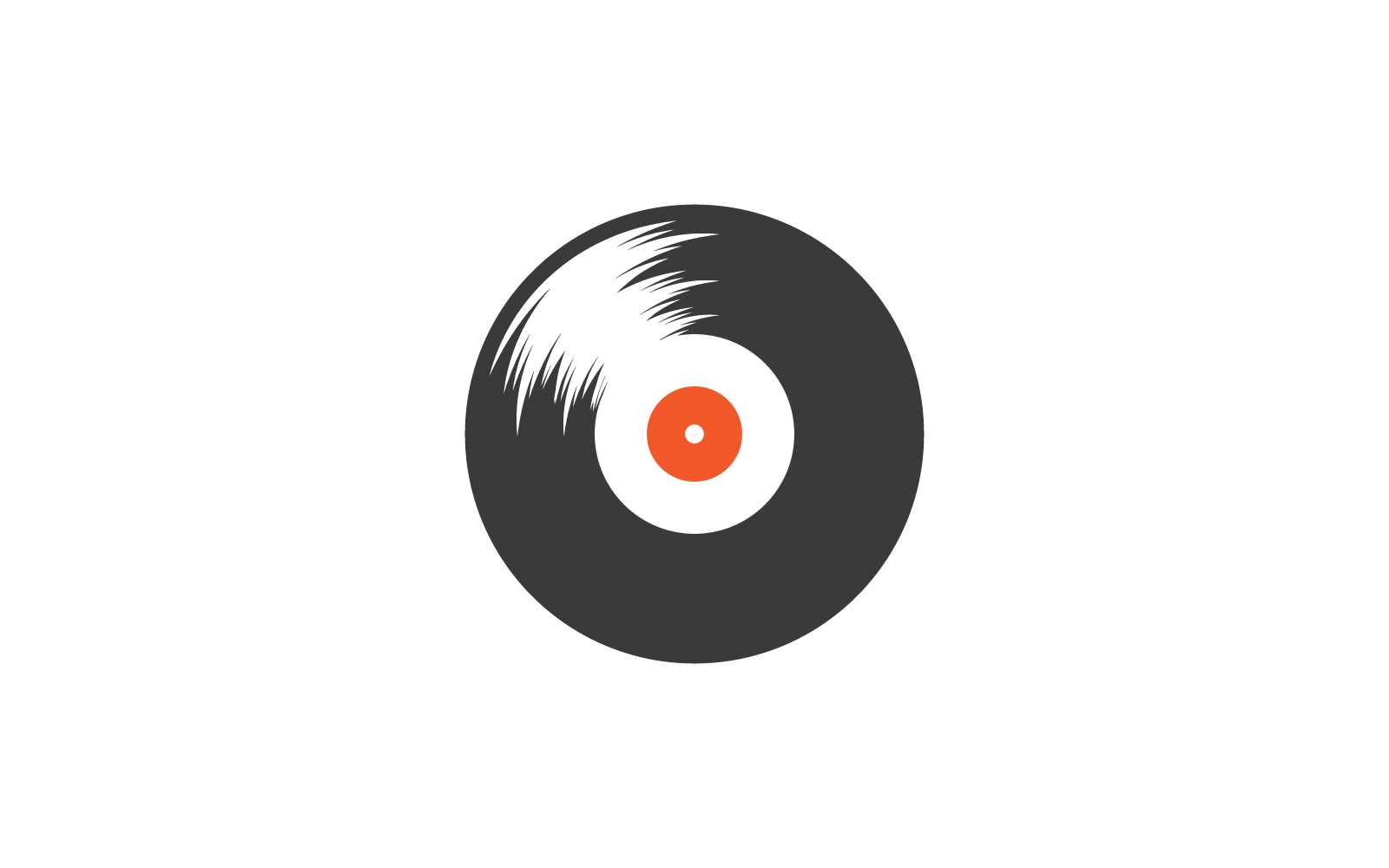 Vinyl music vector flat design template