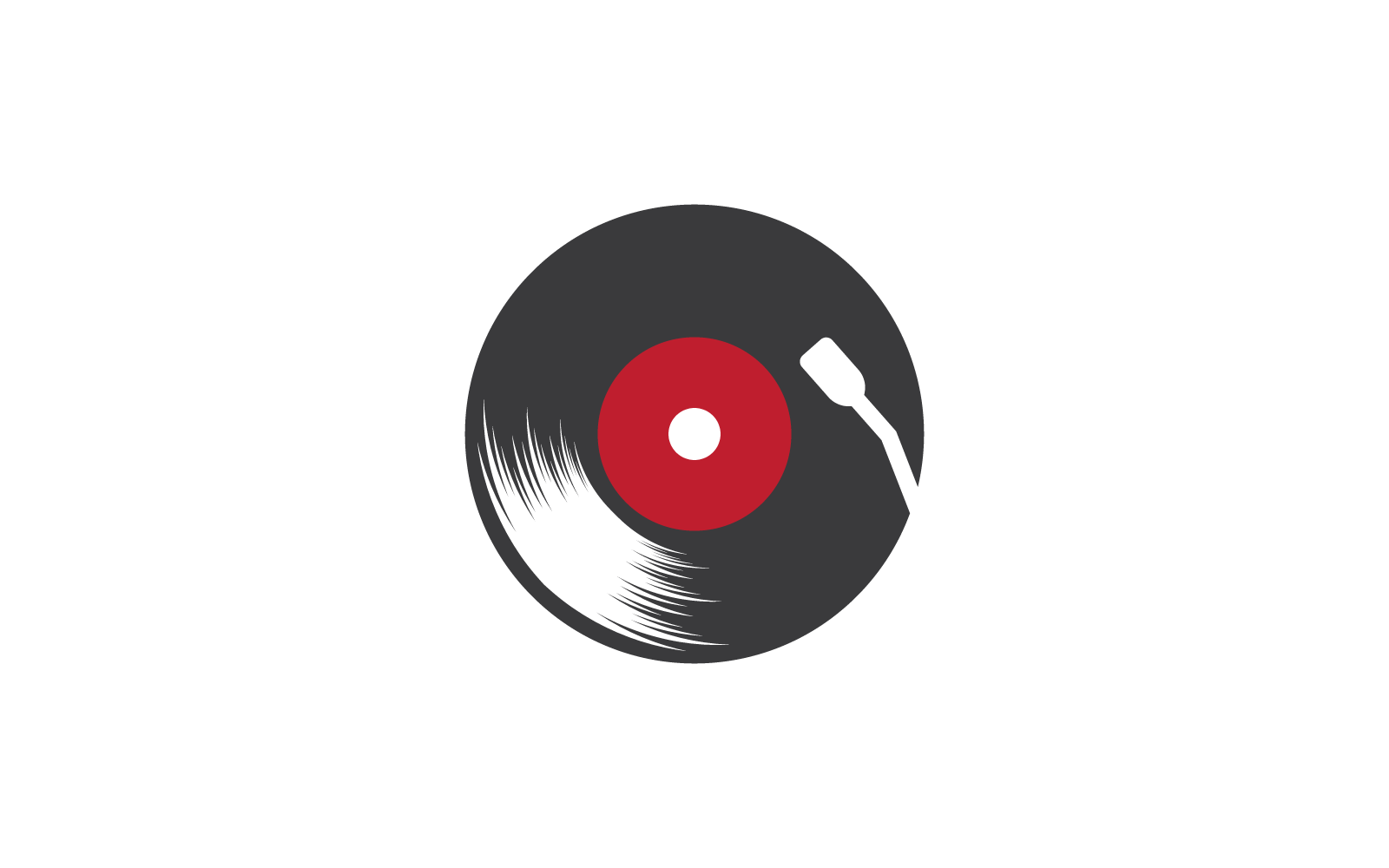 Vinyl muziek pictogram vector illustratie ontwerpsjabloon