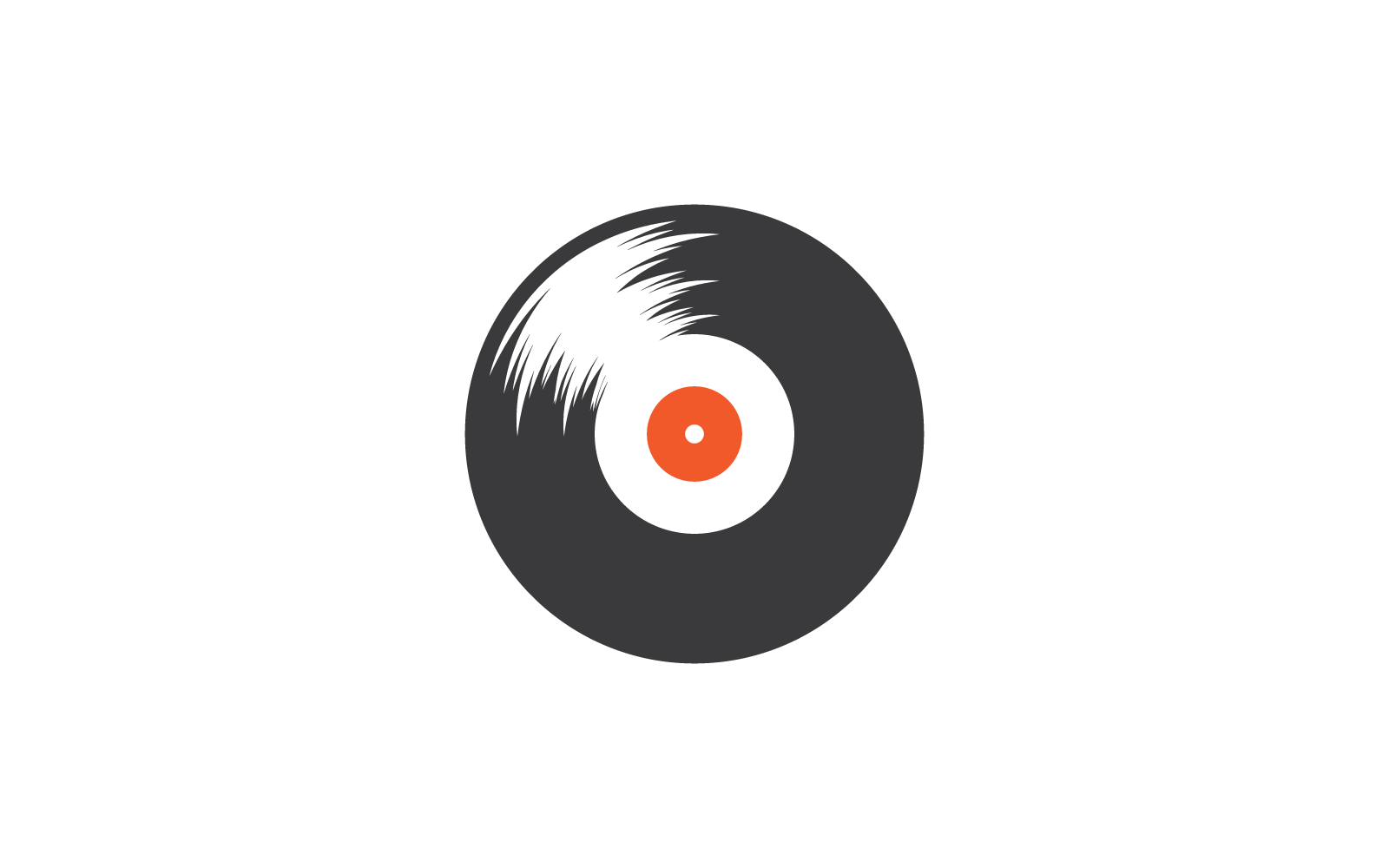 Vinyl muziek vector platte ontwerpsjabloon