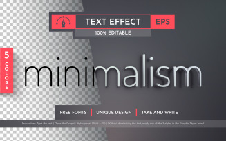 Minimalism Editable Text Effects, Graphic Styles