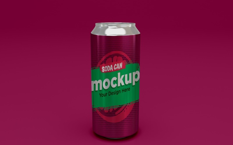 Round Tall Tin Can Packaging Mockup Design 04 Product Mockup